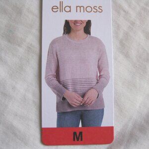 Ella Moss Women's Pink Gradient Striped Knit Sweater, M (1060)
